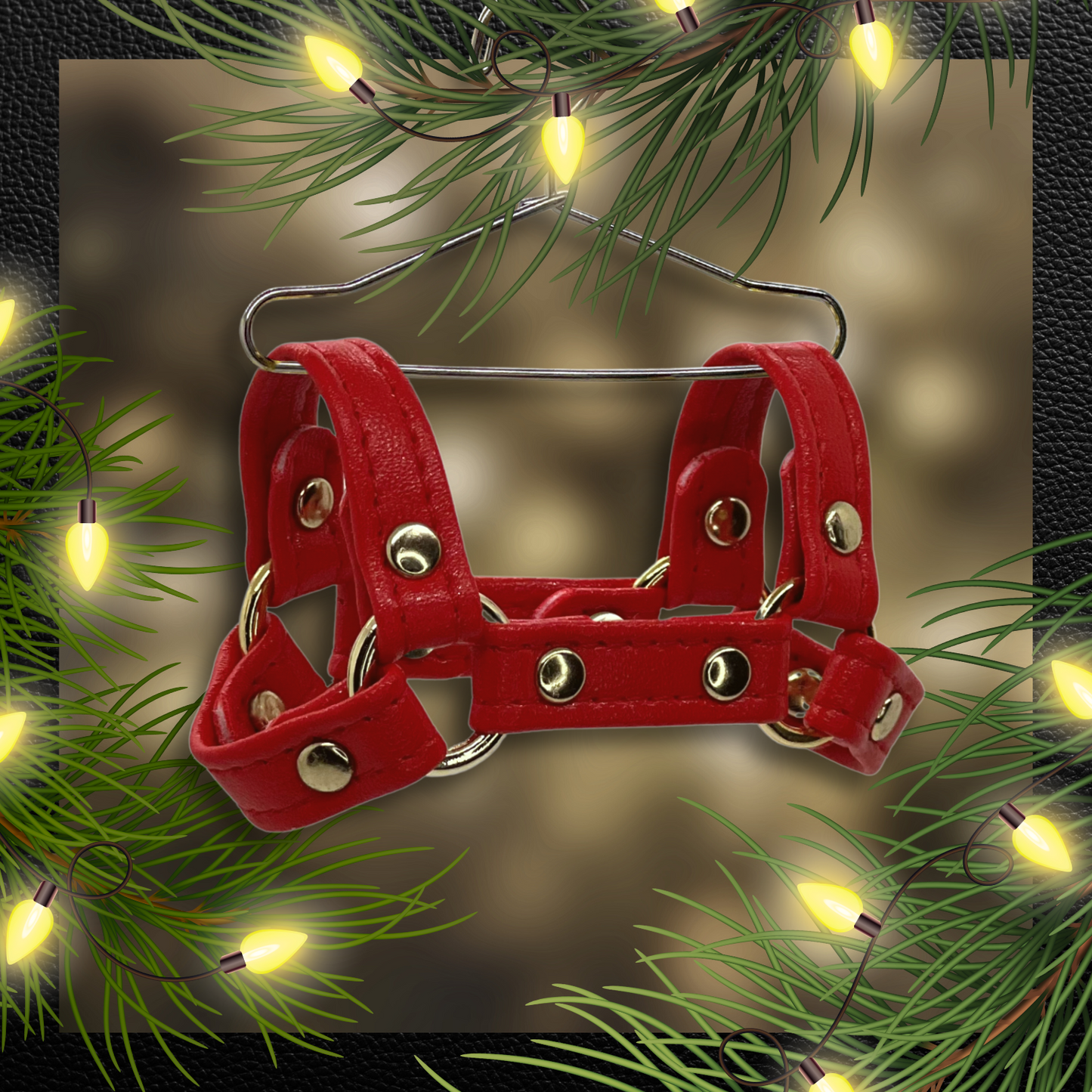 Mini Harness Ornament (Red)