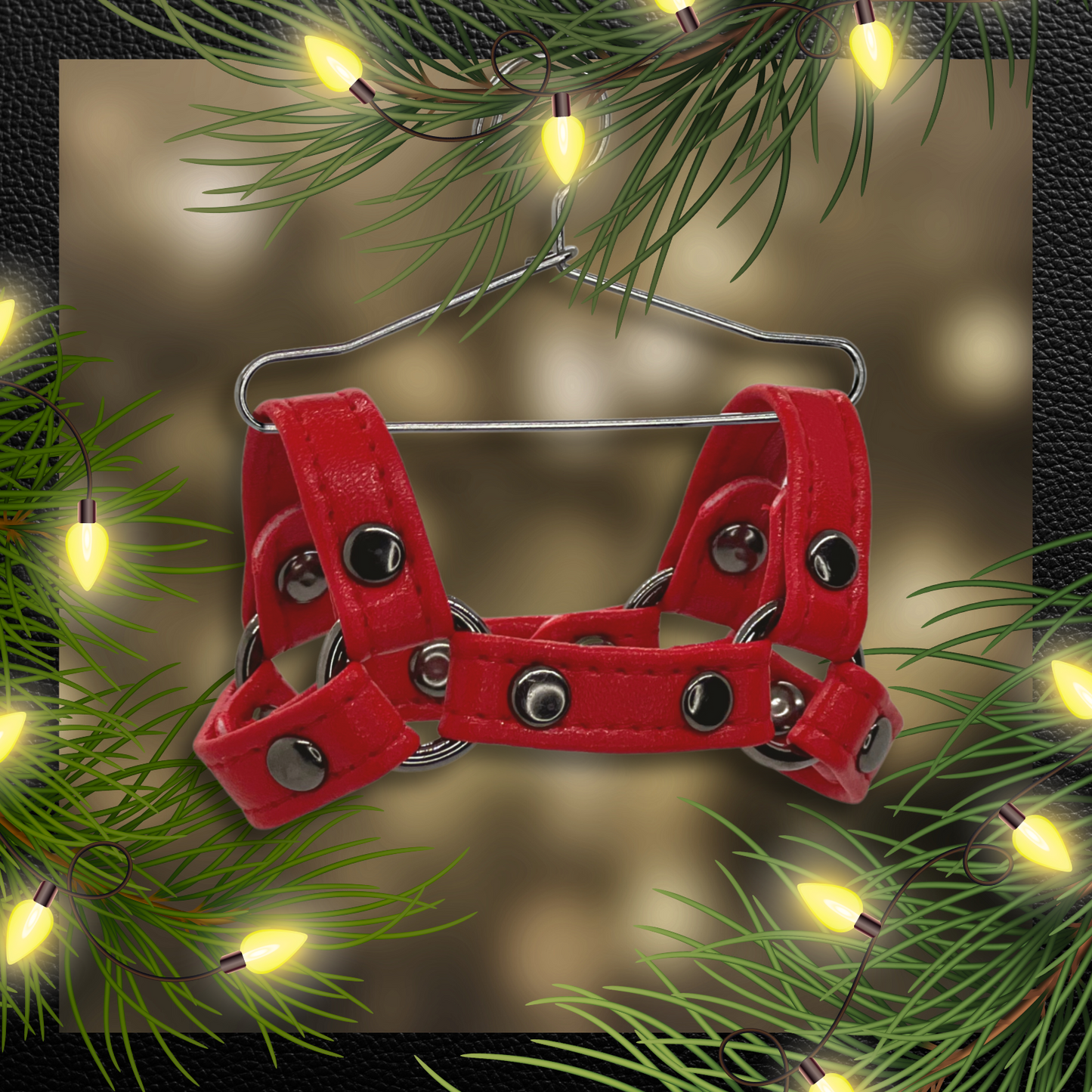 Mini Harness Ornament (Red)