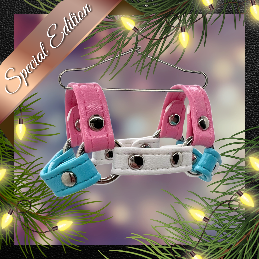 Mini Harness Ornament (Trans Flag)